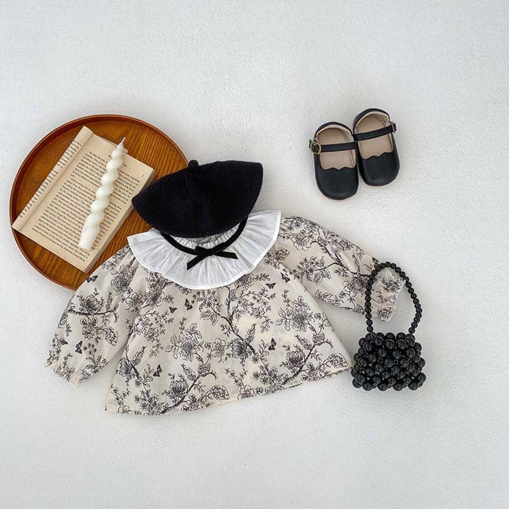 MyKids-USA® For: Floral Painting Pattern Top And Shorts Set