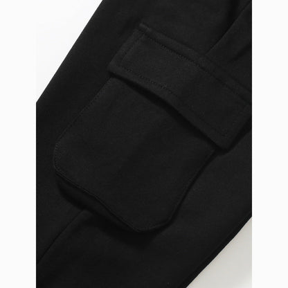 MyKids-USA® European And American Children’s Cotton Boys’ Work Pants – Black Casual Kids Trousers