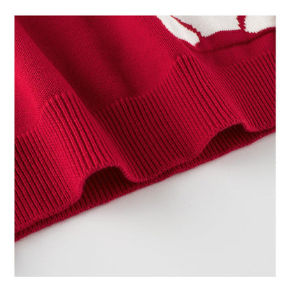 MyKids-USA® Baby Boys And Girls Kids Cute Teddy Bear Cartoon Long Striped Sleeve Knitwear Pullover