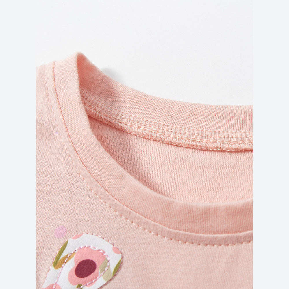 MyKids-USA® Baby Girls Short Sleeves Flowers And Animals Collection Dress