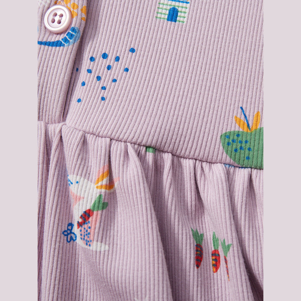 MyKids-USA® Baby Girls Short Sleeves Rainbow Animals Floral Cartoon Print Dress
