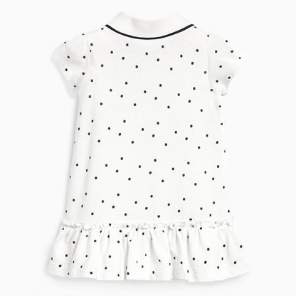 MyKids-USA® Girls’ Clothing: Collection – Collar Flip Pure Cotton Unicorn Logo Children’s Polo Dress