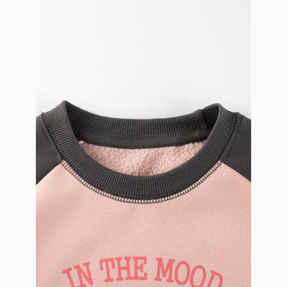 MyKids-USA® Baby Girl Kids Animal Cartoon Letters Printing Crew Neck Long Sleeve Fleece Pullover