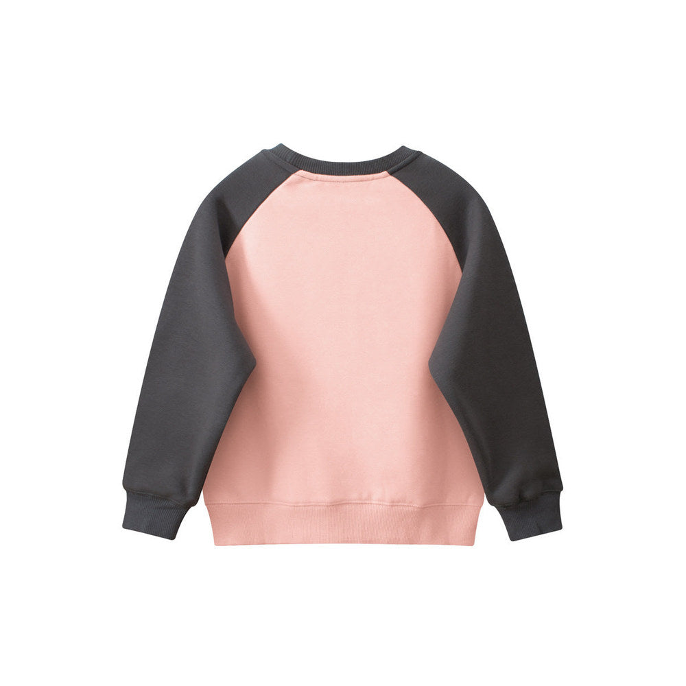 MyKids-USA® Baby Girl Kids Animal Cartoon Letters Printing Crew Neck Long Sleeve Fleece Pullover