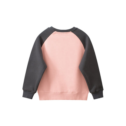 MyKids-USA® Baby Girl Kids Animal Cartoon Letters Printing Crew Neck Long Sleeve Fleece Pullover