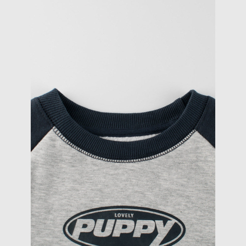 MyKids-USA® Baby Boy Kids Puppy Dogs Cartoon Crew Neck Long Sleeve Fleece Pullover