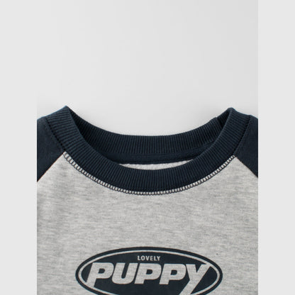 MyKids-USA® Baby Boy Kids Puppy Dogs Cartoon Crew Neck Long Sleeve Fleece Pullover