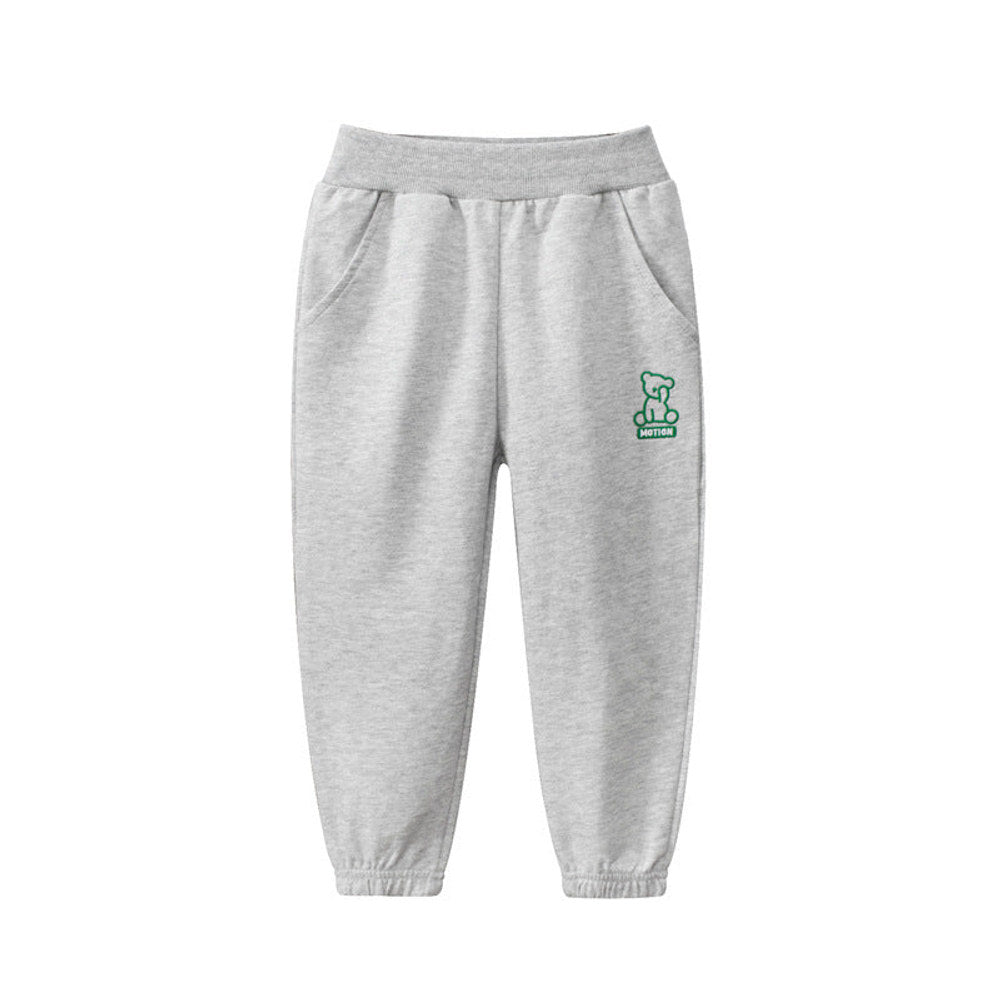 MyKids-USA® Children’s Cotton Girls’ Teddy Bear Cartoon Pants – Casual Kids Thin Trousers