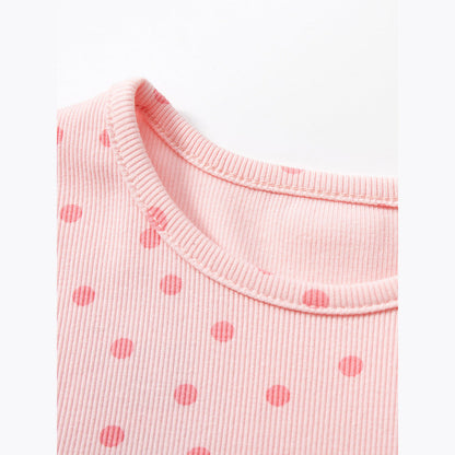 MyKids-USA® Baby Girls Short Sleeves Polka Dots Rainbow Chiffon Dress