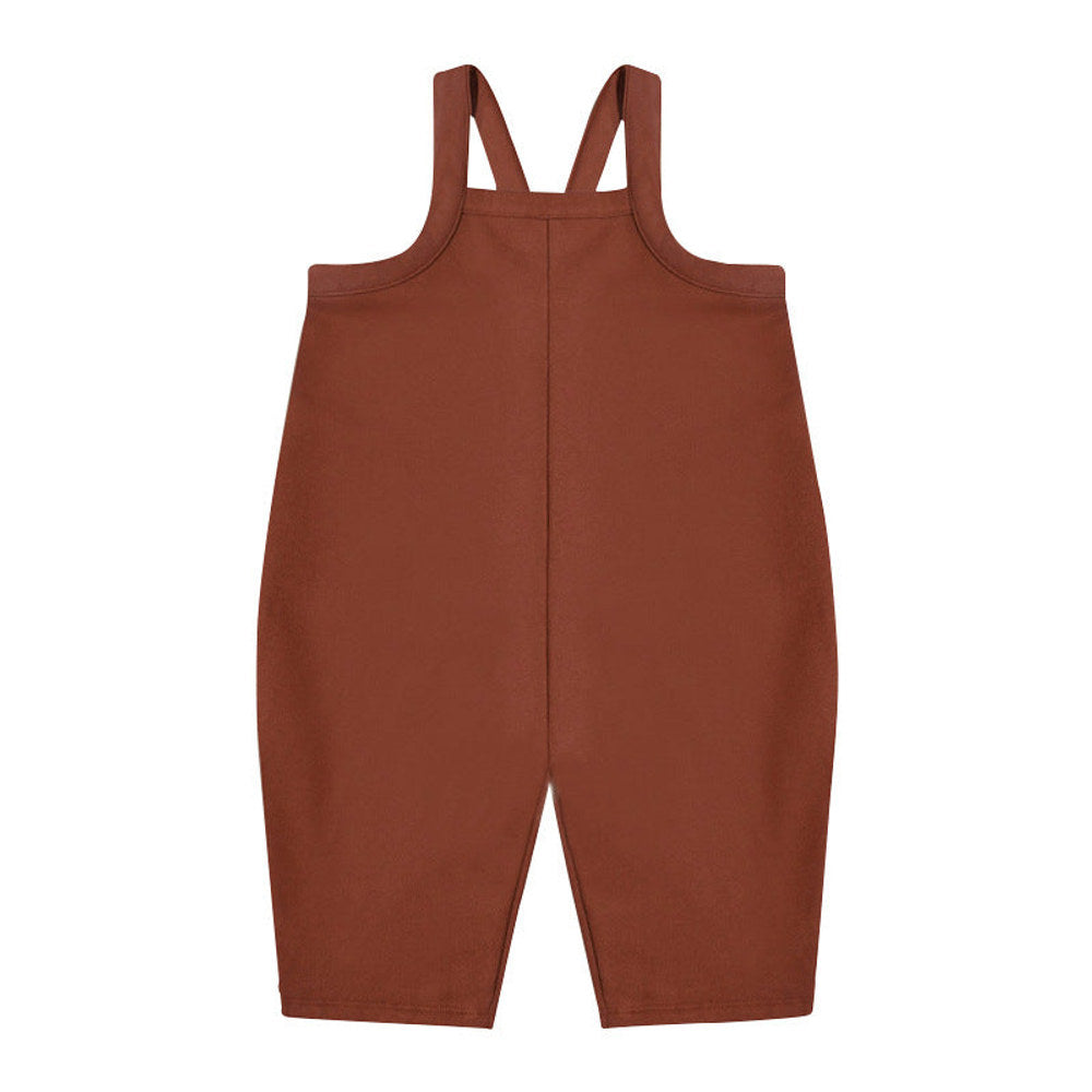 MyKids-USA® Baby Unisex Kids Cozy Crew Neck Long Sleeve Pullover And Solid Color Overalls For Clothing Set