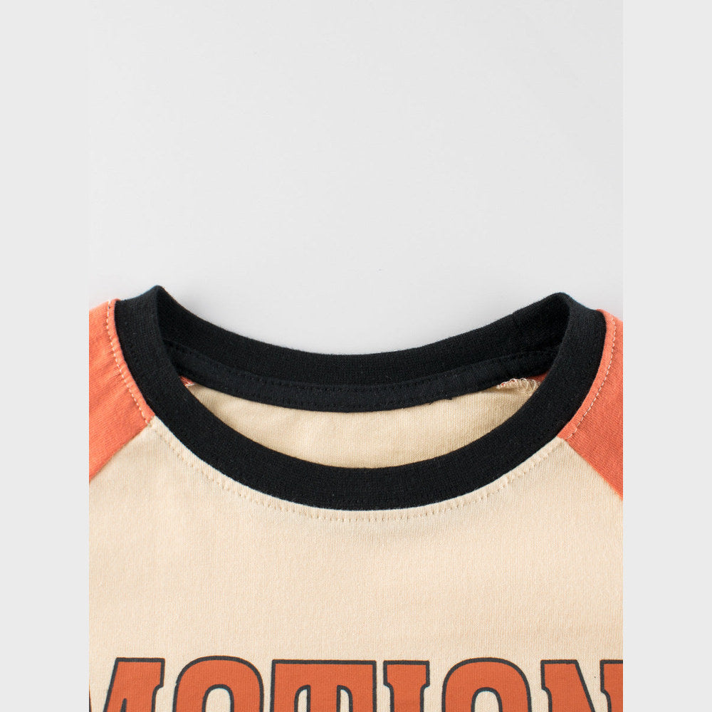 MyKids-USA® Baby Boy Kids Teddy Bear Cartoon Letters Printing Crew Neck Long Sleeve Pullover