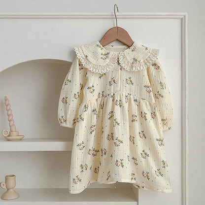 Adorable Baby Lace Collar bodysuit or Floral Pattern Girls Dress