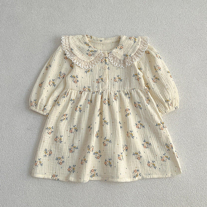 Adorable Baby Lace Collar bodysuit or Floral Pattern Girls Dress