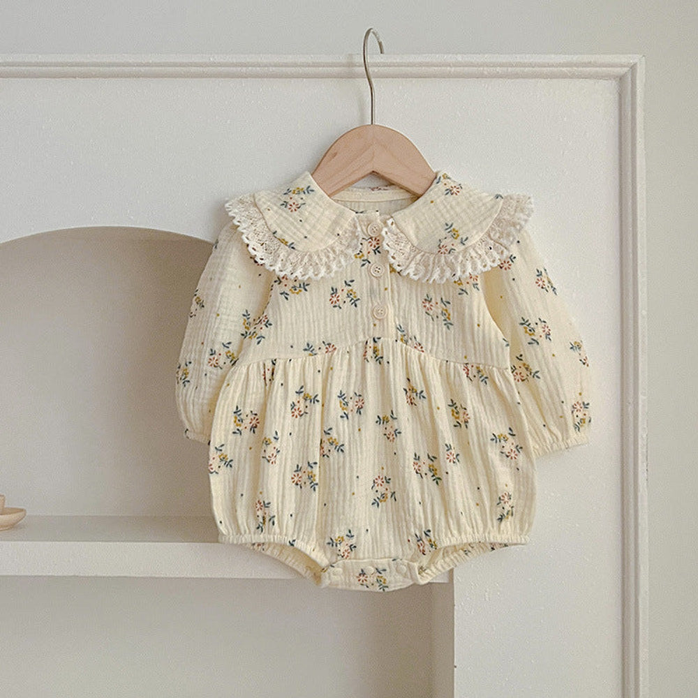 Adorable Baby Lace Collar bodysuit or Floral Pattern Girls Dress