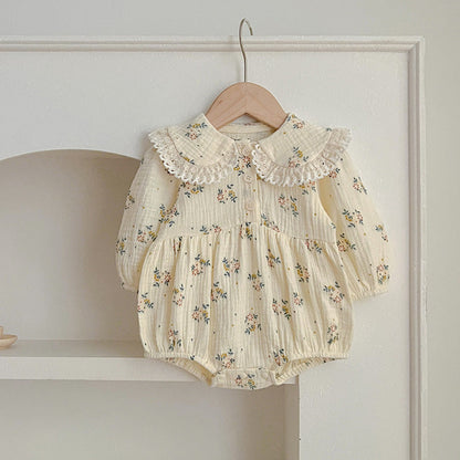Adorable Baby Lace Collar bodysuit or Floral Pattern Girls Dress