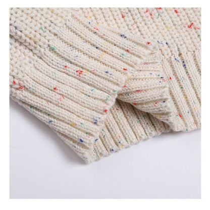 MyKids-USA® Baby Unisex Kids Colorful Dots Crew Neck Long Sleeve Pullover Sweater