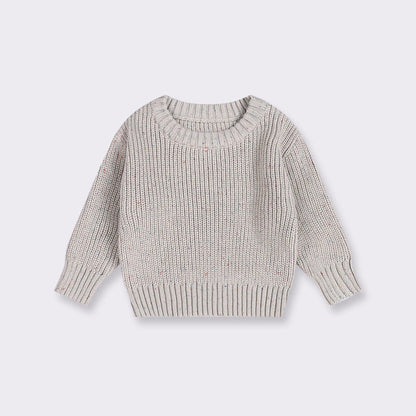 MyKids-USA® Baby Unisex Kids Colorful Dots Crew Neck Long Sleeve Pullover Sweater