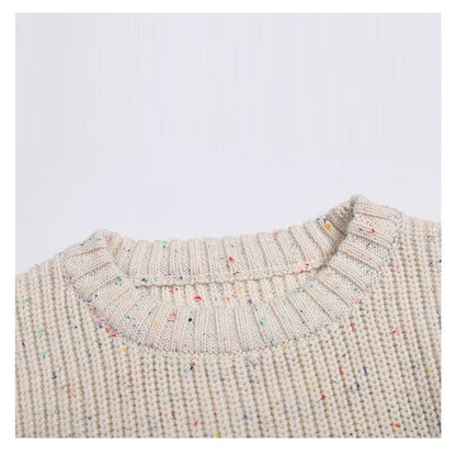 MyKids-USA® Baby Unisex Kids Colorful Dots Crew Neck Long Sleeve Pullover Sweater