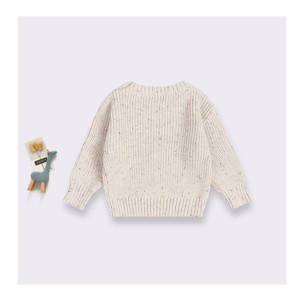 MyKids-USA® Baby Unisex Kids Colorful Dots Crew Neck Long Sleeve Pullover Sweater