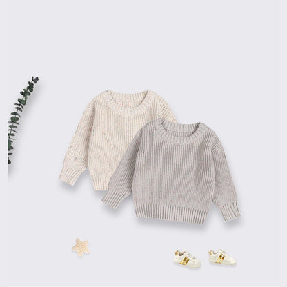 MyKids-USA® Baby Unisex Kids Colorful Dots Crew Neck Long Sleeve Pullover Sweater