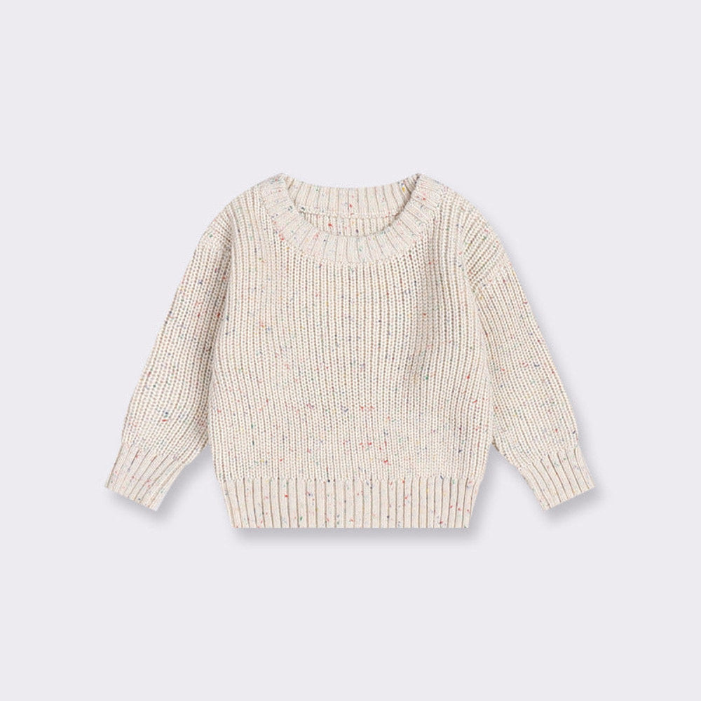 MyKids-USA® Baby Unisex Kids Colorful Dots Crew Neck Long Sleeve Pullover Sweater