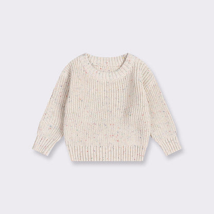 MyKids-USA® Baby Unisex Kids Colorful Dots Crew Neck Long Sleeve Pullover Sweater