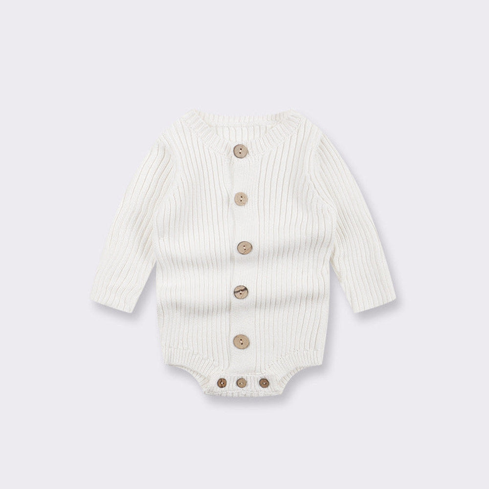 MyKids-USA® Baby Cotton Knitting Solid Color Cozy bodysuit
