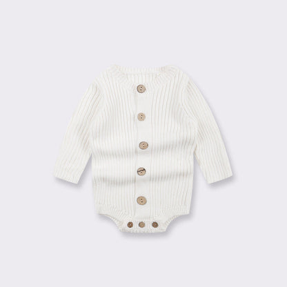 MyKids-USA® Baby Cotton Knitting Solid Color Cozy bodysuit