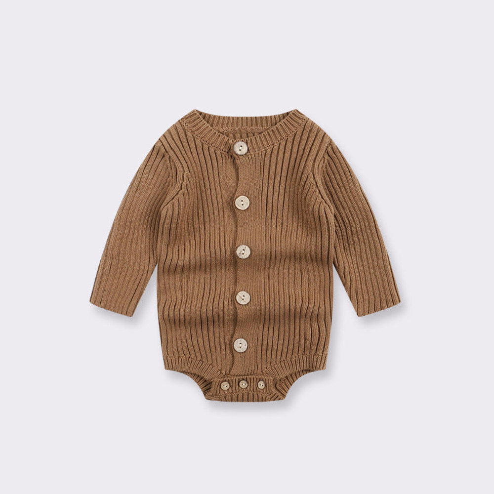 MyKids-USA® Baby Cotton Knitting Solid Color Cozy bodysuit