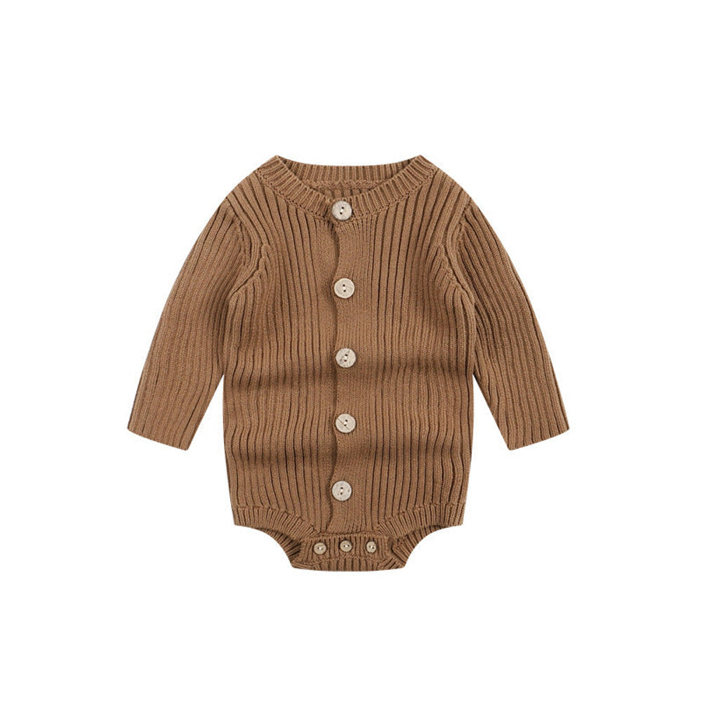 MyKids-USA® Baby Cotton Knitting Solid Color Cozy bodysuit