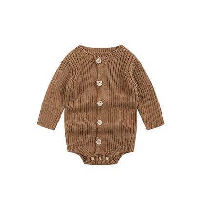 MyKids-USA® Baby Cotton Knitting Solid Color Cozy bodysuit