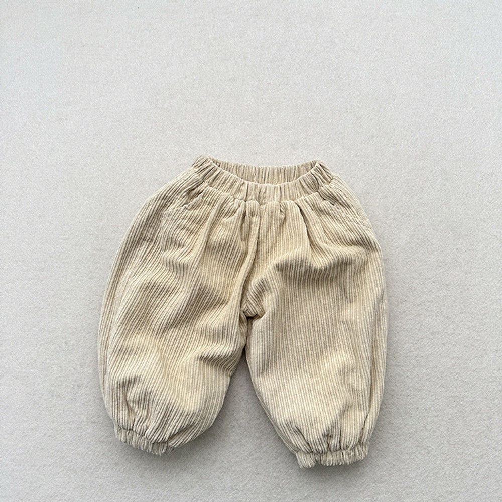 MyKids-USA® Children’s Cozy Lantern Pants – Retro Corduroy Trousers For Boys And Girls, Warm And Stylish Cuffed Bottoms