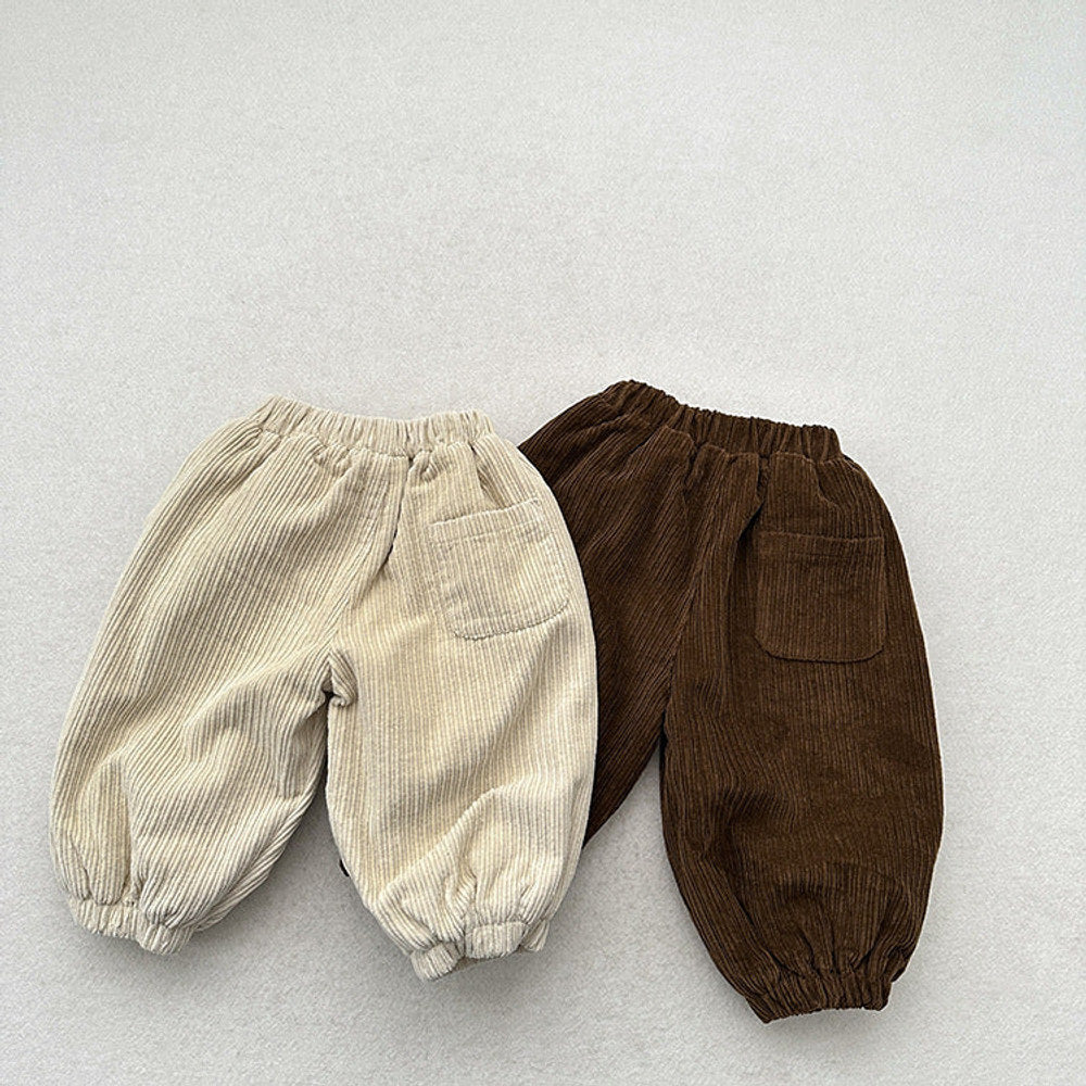 MyKids-USA® Children’s Cozy Lantern Pants – Retro Corduroy Trousers For Boys And Girls, Warm And Stylish Cuffed Bottoms