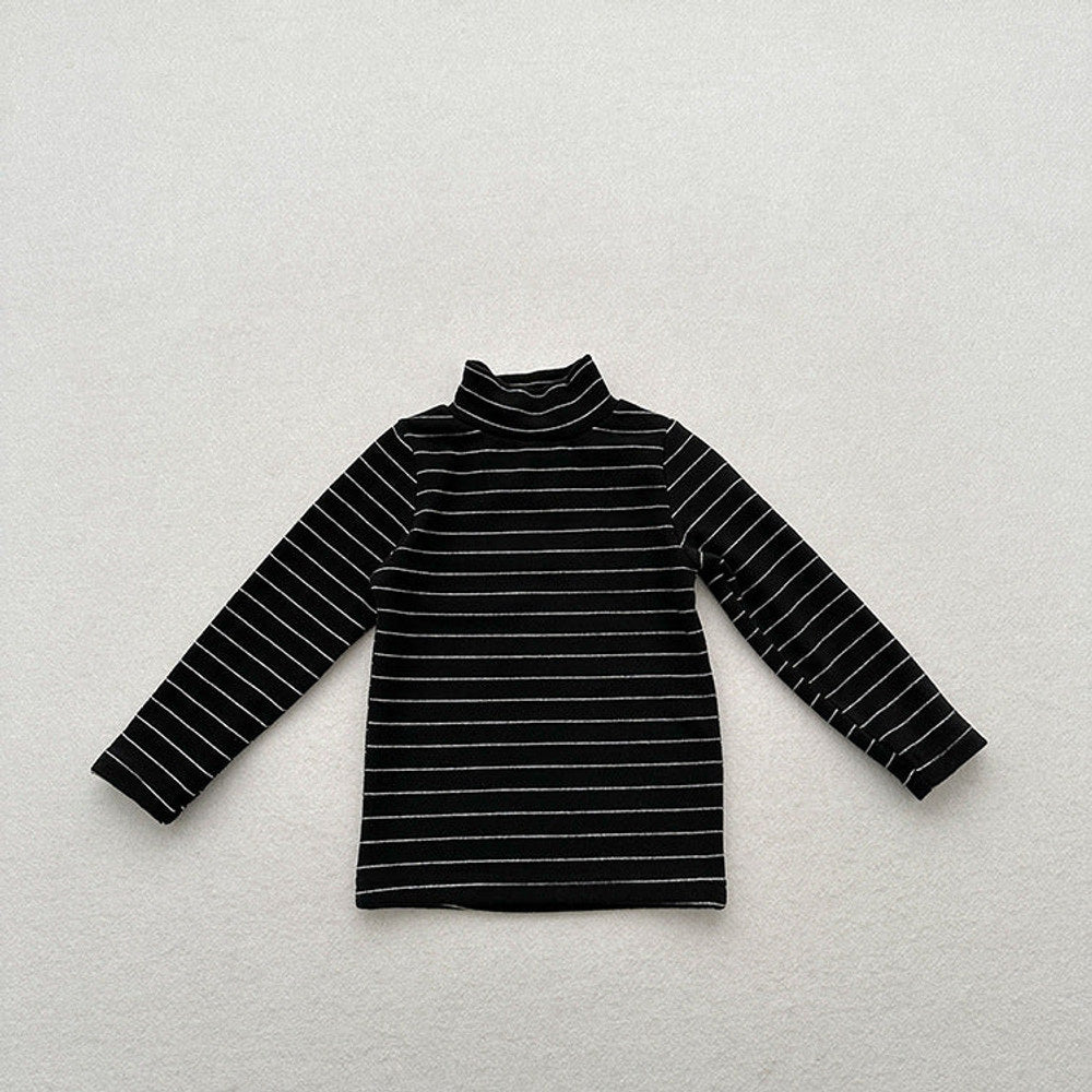 MyKids-USA® Unisex Baby Kids Stretch Solid Long Sleeve Sweatshirt Top With Half Turtleneck And Brushed Inner Layer