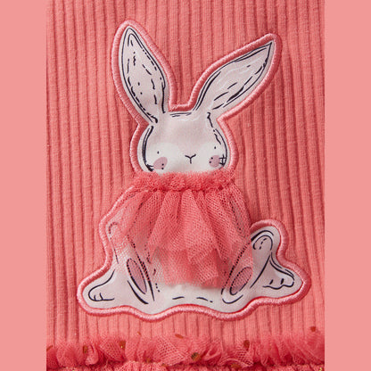 MyKids-USA® Baby Girls Sleeveless Rabbit Cartoon Chiffon Dress