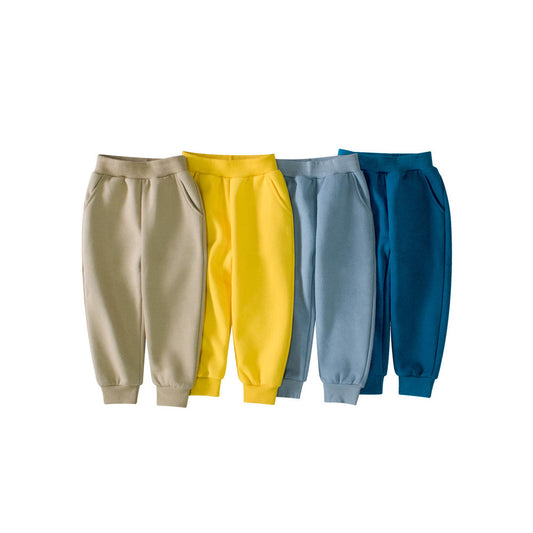 MyKids-USA® European And American Children’s Boys’ Solid Color Pants – Casual Kids Trousers