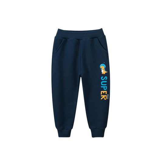 MyKids-USA® Children Boys Dinosaur Cartoon Sports Casual Trousers With Pockets