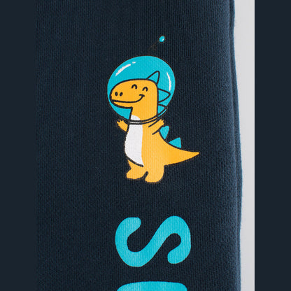 MyKids-USA® Children Boys Dinosaur Cartoon Sports Casual Trousers With Pockets