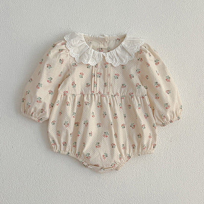 MyKids-USA® Adorable Baby Doll Collar bodysuit or Floral Pattern Girls Dress