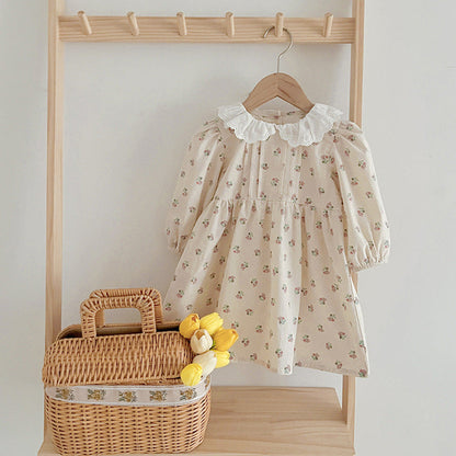 MyKids-USA® Adorable Baby Doll Collar bodysuit or Floral Pattern Girls Dress
