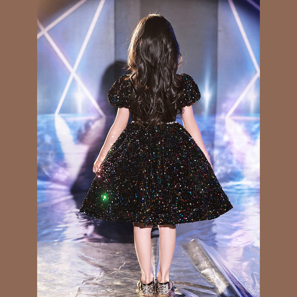 MyKids-USA® Shimmering Hostess Evening Gown For Girls: Perfect Attire For Piano Performances