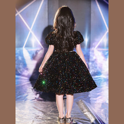 MyKids-USA® Shimmering Hostess Evening Gown For Girls: Perfect Attire For Piano Performances
