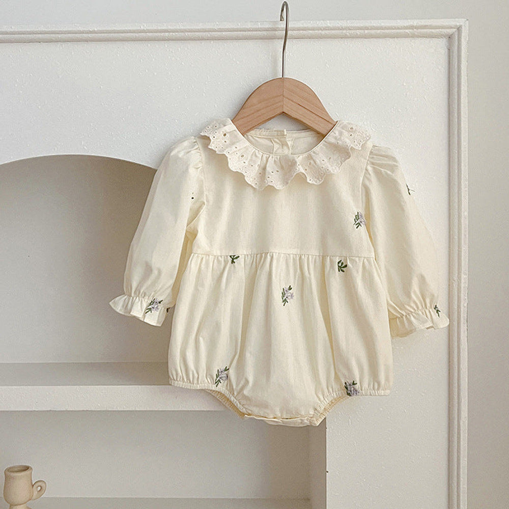MyKids-USA® Floral Adorable Baby Doll Collar bodysuit And Girls’ Dress – Princess Sister Matching Set