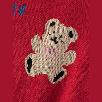 MyKids-USA® Colors Of Children Girls Knitted Cute Teddy Bear Pullover Sweater For – Baby Clothing
