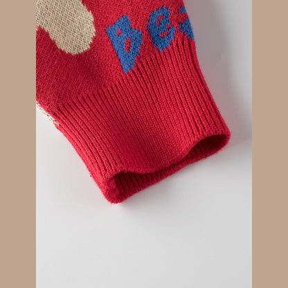 MyKids-USA® Colors Of Children Girls Knitted Cute Teddy Bear Pullover Sweater For – Baby Clothing