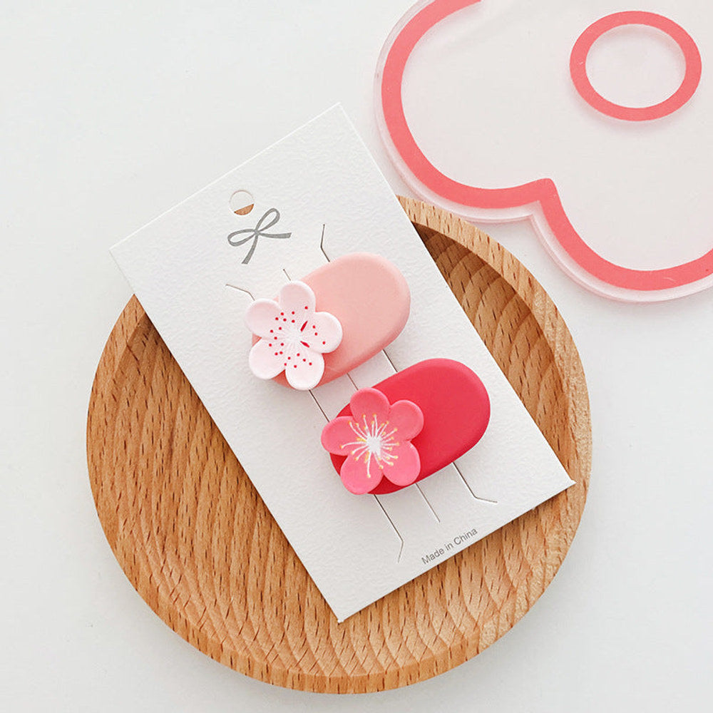 MyKids-USA® Sweet Girl Collection: Cute Floral Fabric Hairband And Bangs Clip, Lovely Hair Accessories For Girls Set