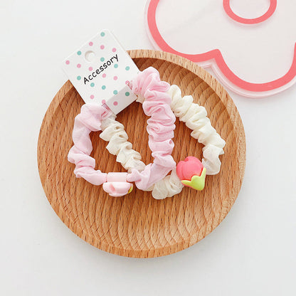 MyKids-USA® Sweet Girl Collection: Cute Floral Fabric Hairband And Bangs Clip, Lovely Hair Accessories For Girls Set