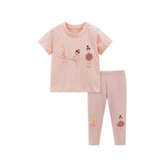 MyKids-USA® Girls Dancers Cartoon Collection T-Shirt And Pants Set