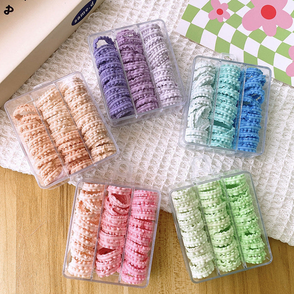 MyKids-USA® Soft And Comfortable Basic Hairband For Kids With Mushroom Edges 39-Piece Set