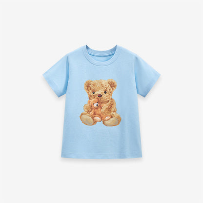 MyKids-USA® Teddy Bear Printing Boys’ T-Shirt In European And American Style For